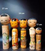 Beeldje, Vijf traditionele kokeshi met typische taferelen en