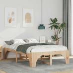 vidaXL Bedframe met opslag Bruin Grenenhout, Huis en Inrichting, Slaapkamer | Bedden, Verzenden, Nieuw