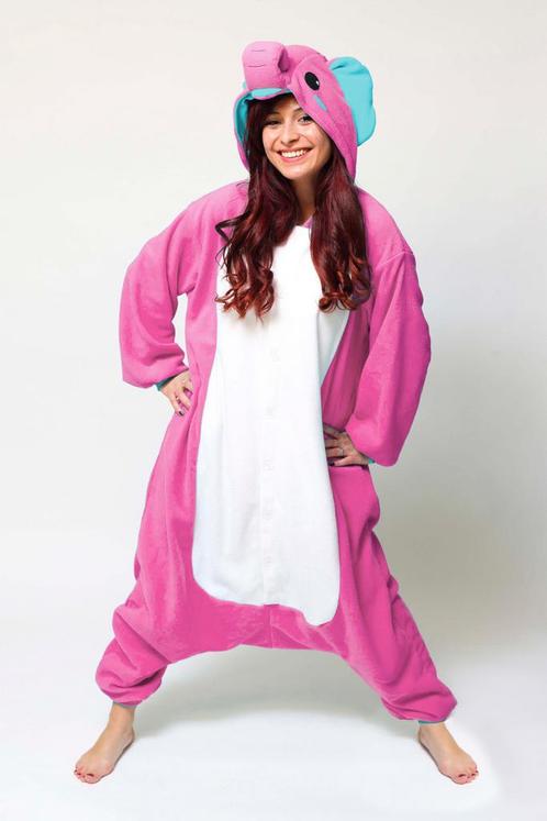 Onesie Roze Olifant Pak XL-XXL Olifantenpak Kostuum Jungle J, Kleding | Dames, Carnavalskleding en Feestkleding, Nieuw, Ophalen of Verzenden