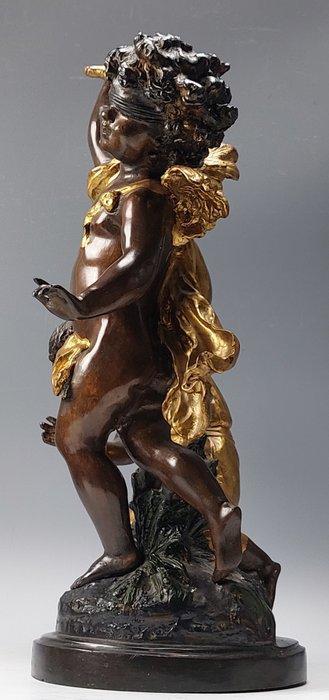 After August Moreau - sculptuur, Amour à la torche - 42 cm, Antiek en Kunst, Curiosa en Brocante