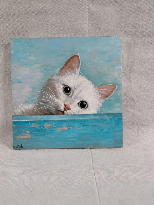 Giorgio Vitale (XX-XXI) - Occhi Neri, Antiquités & Art, Art | Peinture | Classique