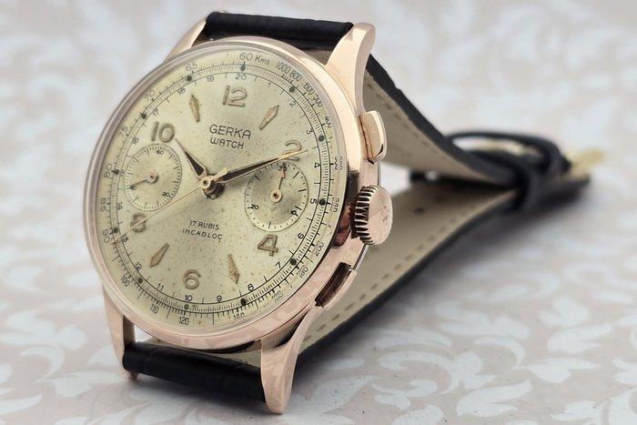 Chronographe Suisse - GERKA Watch - Cal. Vênus 188 - Zonder, Handtassen en Accessoires, Horloges | Heren