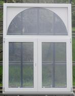 pvc raam , chassis , venster 137 x 180 wit / antraciet 7016, Bricolage & Construction, Raamkozijn, Ophalen of Verzenden