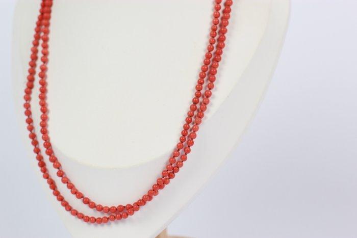 Halsketting - 14 karaat Geel goud - Sardijnse koraal midden, Handtassen en Accessoires, Kettingen