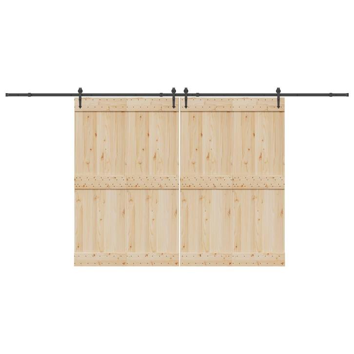 vidaXL Doos met onderdelen voor schuifdeur 427 cm staal, Doe-het-zelf en Bouw, Hang- en Sluitwerk, Nieuw, Verzenden