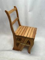 Trapje - hard hout - vintage keukentrap/stoel, Antiek en Kunst