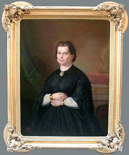 Karl Nagl (XIX) - Portrait of a Viennese noble woman, Antiek en Kunst, Kunst | Schilderijen | Klassiek