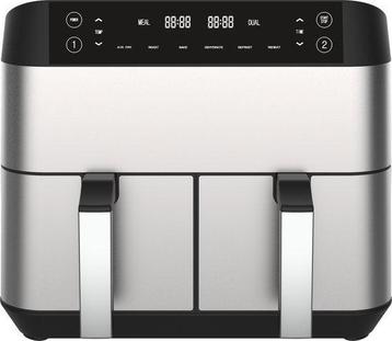 2dekans | Niceey Dubbele Airfryer XXL - 8L - 2460W - Zilver beschikbaar voor biedingen