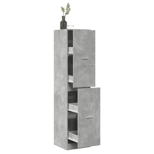 vidaXL Apothekerskast 40x41x174,5 cm bewerkt hout betongrijs, Huis en Inrichting, Kasten | Overige, Nieuw, Verzenden