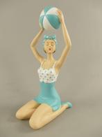 Francois Arvi-hand signed - Beeldje, Bathing Lady with ball
