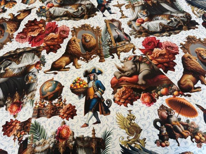 Droomrijk: Koninklijke dieren in een tuin vol wonderen -, Antiek en Kunst, Antiek | Tapijten, Tafelkleden en Textiel
