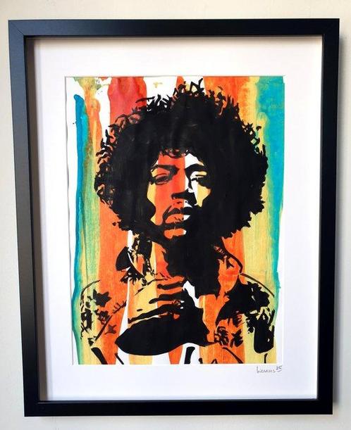 Liesens - Jimi Hendrix, Antiek en Kunst, Kunst | Schilderijen | Modern