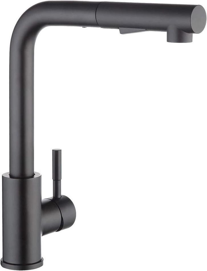 Keukenkraan - Met uittrekbare uitloop - Mengkraan - RVS - Zw, Bricolage & Construction, Sanitaire, Envoi