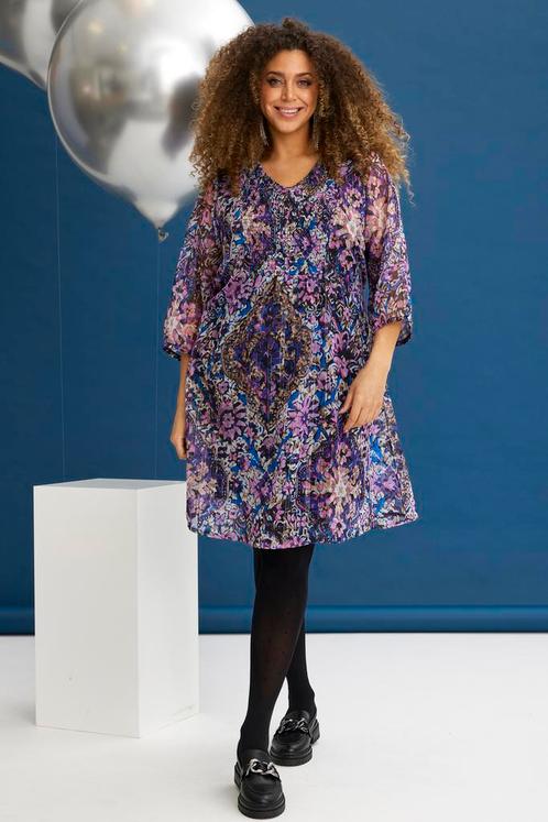 ZHENZI jurk Dido voile printXXL=58Maat 46/48 (XL) of groter, Kleding | Dames, Jurken, Overige kleuren, Nieuw, Maat 46/48 (XL) of groter