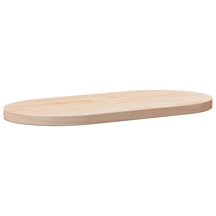 vidaXL Tafelblad 90x45x2,5 cm massief grenenhout ovaal, Maison & Meubles, Pièces pour table, Envoi