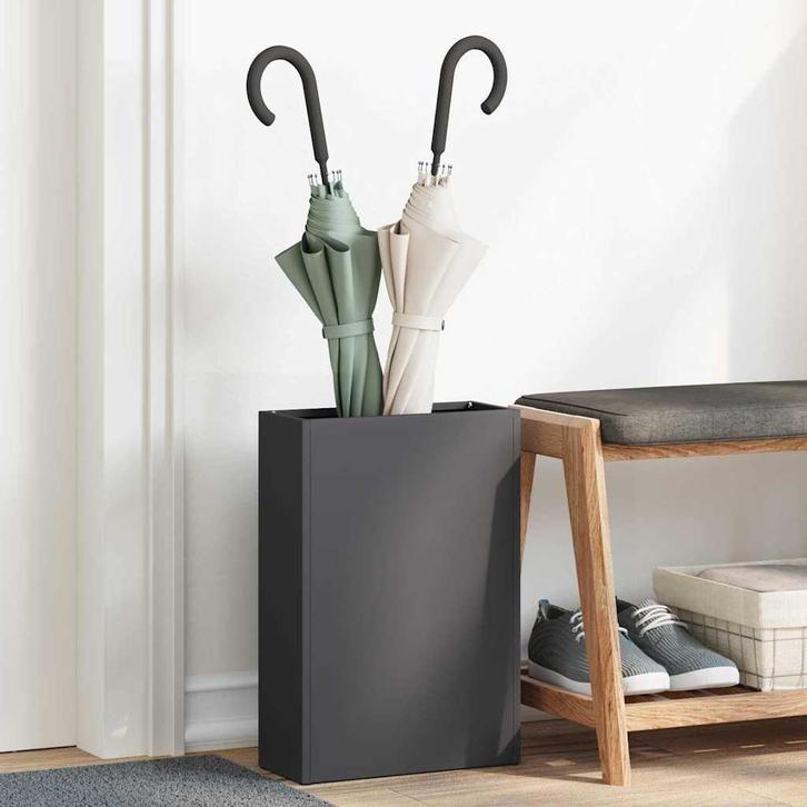 vidaXL Opslaghaak & Rek met opslag Zwart 28 x 12 x 41 cm, Huis en Inrichting, Woonaccessoires | Paraplubakken, Nieuw, Verzenden