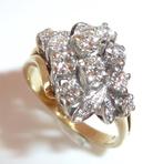 Ring - 14 karaat Geel goud, Witgoud - 1.00ct. tw. Diamant, Nieuw