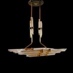 Plafondlamp - Gouden metaal, kristal, Huis en Inrichting, Nieuw