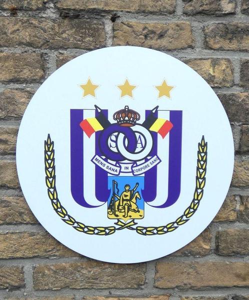 Anderlecht : Ophangbaar logo van Dibond Aluminium, Sports & Fitness, Football, Envoi