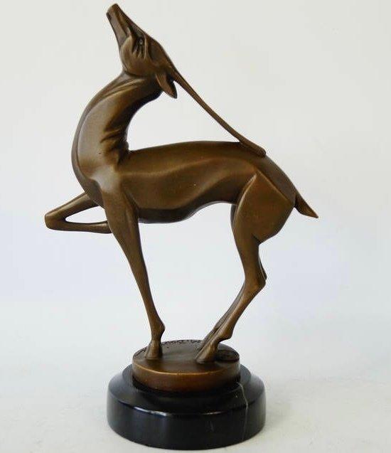 Marcel André Bouraine (1886-1948) - after - sculptuur, Fawn, Antiek en Kunst, Curiosa en Brocante