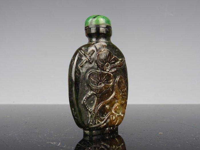 Snuiftabak-fles - jade - Qing dynastie 1644-1908, Antiek en Kunst, Antiek | Overige Antiek