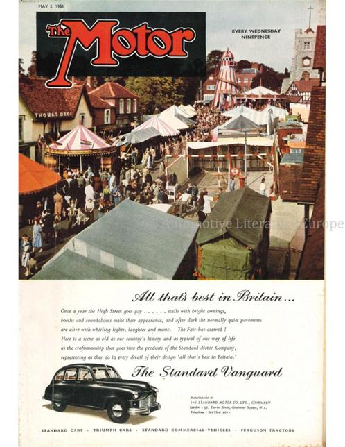 1951 THE MOTOR MAGAZINE 2568 ENGELS, Livres, Autos | Brochures & Magazines, Enlèvement ou Envoi
