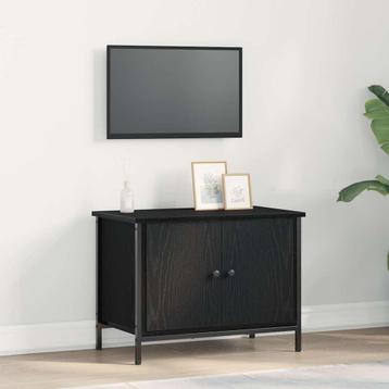 vidaXL TV-kast Zwart eiken 60 x 35 x 45 cm Bewerkt hout, Verzenden