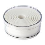 Stekerdoos set rond glad nylon | 9 stuks | 2 tot 10(Ø)cm, Verzenden, Nieuw in verpakking