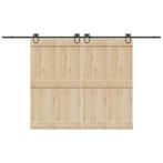 vidaXL Doos met onderdelen voor schuifdeur 366 cm staal, Doe-het-zelf en Bouw, Verzenden, Nieuw