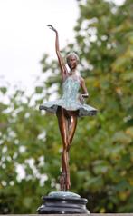 Beeld, ballerina - 44 cm - brons marmer, Antiek en Kunst
