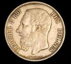 Belgique. Léopold II. 50 Cents, 5 Francs 1851/1898, 3 stuks, Postzegels en Munten