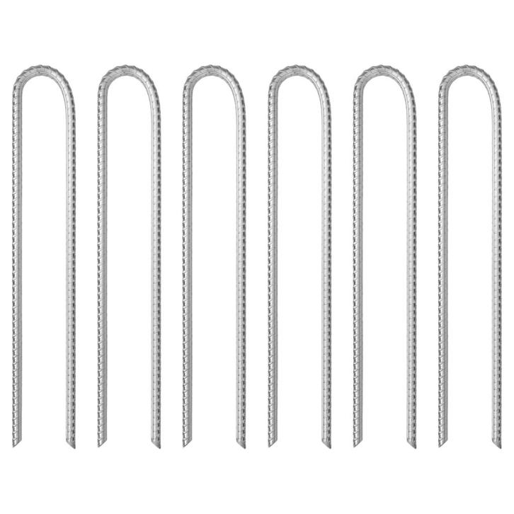 vidaXL Tentharingen 6 st U-vormig Ø10 mm 37 cm, Caravans en Kamperen, Tentaccessoires, Nieuw, Verzenden