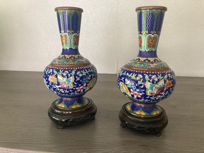 Vaas - Koper - China - Cloisonné vazen (Zonder Minimumprijs), Antiek en Kunst, Antiek | Overige Antiek