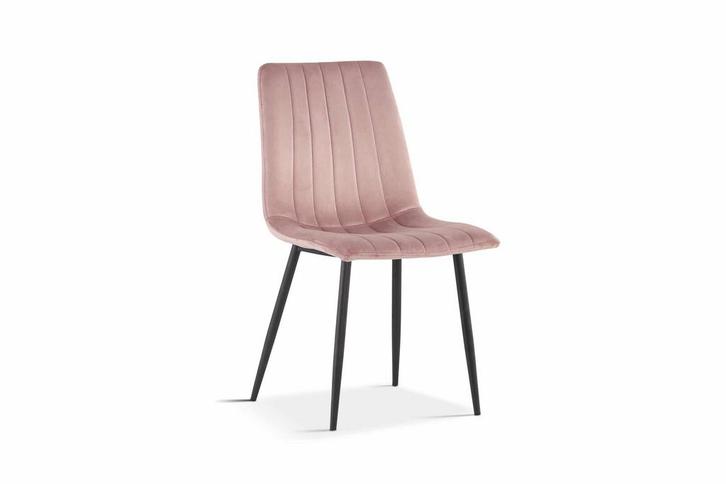 Stoel -  - Fluweel - Roze, Huis en Inrichting, Stoelen, Nieuw, Eén, Stof, Ophalen of Verzenden