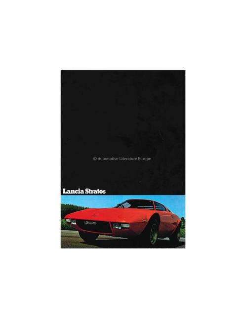 1974 LANCIA STRATOS BROCHURE ITALIAANS, Livres, Autos | Brochures & Magazines, Enlèvement ou Envoi