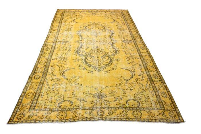Gold geel vintage - Vloerkleed - 270 cm - 165 cm - met, Huis en Inrichting, Stoffering | Tapijten en Vloerkleden