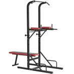 tectake Krachtstation Reeves - zwart, Sport en Fitness, Verzenden, Nieuw