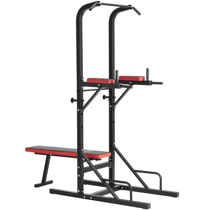 tectake Krachtstation Reeves - zwart, Sport en Fitness, Fitnessmaterialen, Verzenden