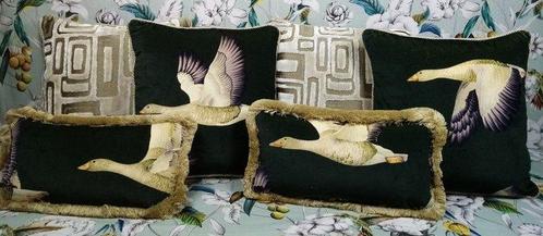Kussenset met Sanderson stof, inclusief vulling - Kussen (6), Antiek en Kunst, Curiosa en Brocante