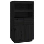 Hoge Kast Zwart Grenen 60cm | Retour Deal | 40% Korting, Huis en Inrichting, Verzenden, Nieuw