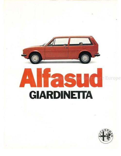 1978 ALFA ROMEO ALFASUD GIARDINETTA BROCHURE NEDERLANDS, Boeken, Auto's | Folders en Tijdschriften