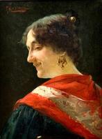 Pompeo Massani (1850-1920) - Ritratto di popolana