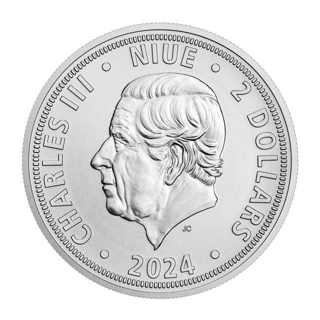 Niue. 2 Dollars 2024 1 oz $2 NZD Niue Silver Slovak Eagle, Timbres & Monnaies, Métaux nobles & Lingots