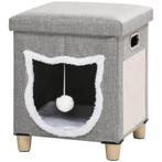 Kattenhuis - Knusse Grot - Anti-slip - Grijs, Dieren en Toebehoren, Katten-accessoires, Ophalen of Verzenden, Nieuw