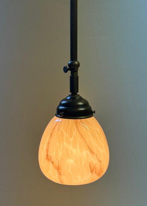 Art Deco Revival - Plafondlamp - Glas, Messing, Antiek en Kunst, Curiosa en Brocante