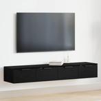 vidaXL Wandkast 2 pcs Zwart eiken 68 x 30 x 20 cm Bewerkt, Huis en Inrichting, Kasten | Wandmeubels, Verzenden, Nieuw