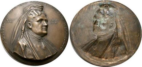 Grosse, einseitige Brozeguss-medaille 1918 Solms-hohensol..., Timbres & Monnaies, Pièces & Médailles, Envoi