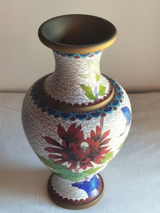 Pot (23) - Cloisonné vaas - Emaille, Metaal, Antiek en Kunst, Antiek | Speelgoed