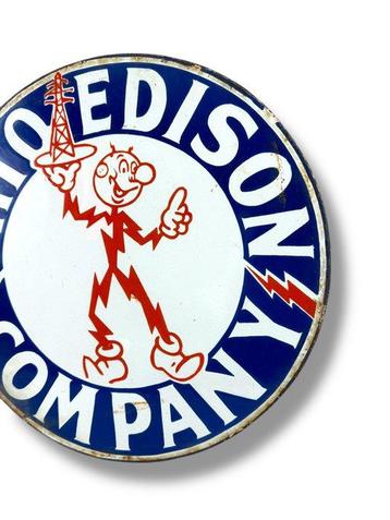 Edison Company Ohio - Emaille plaat - Emaille, Antiek en Kunst