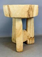 New three-legged light wood stool handmade in the Jimma